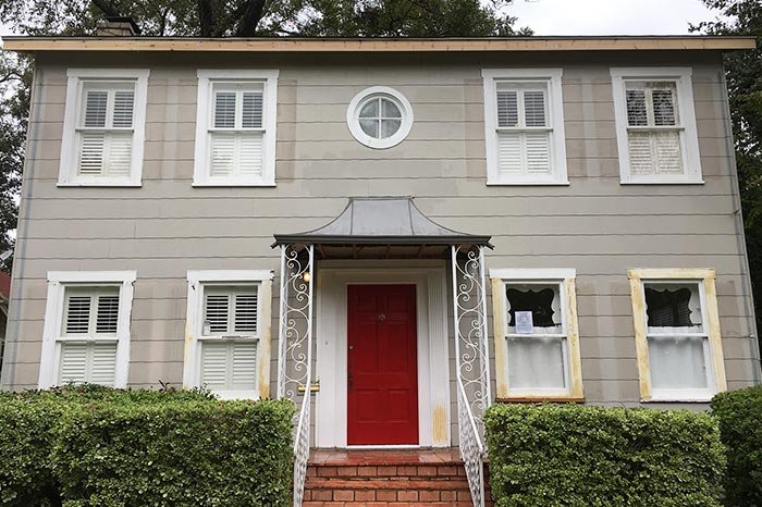 Initial exterior painting preparation