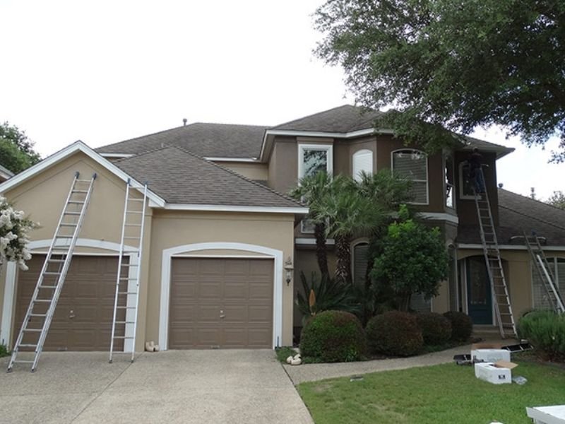 earthtones painted house