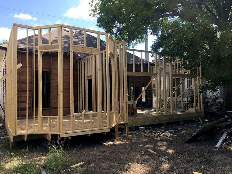 exterior framing home addition