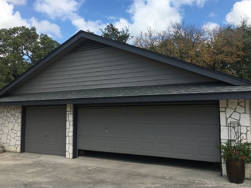 house painting grey garage-1