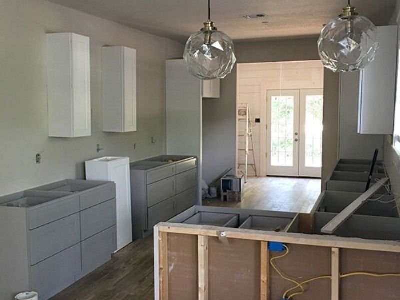 interior renovation process kitchen