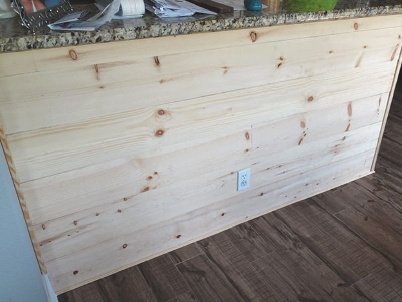 kitchen island shiplap