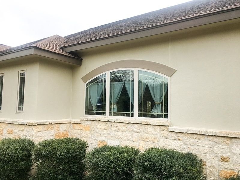 painted house exterior side window