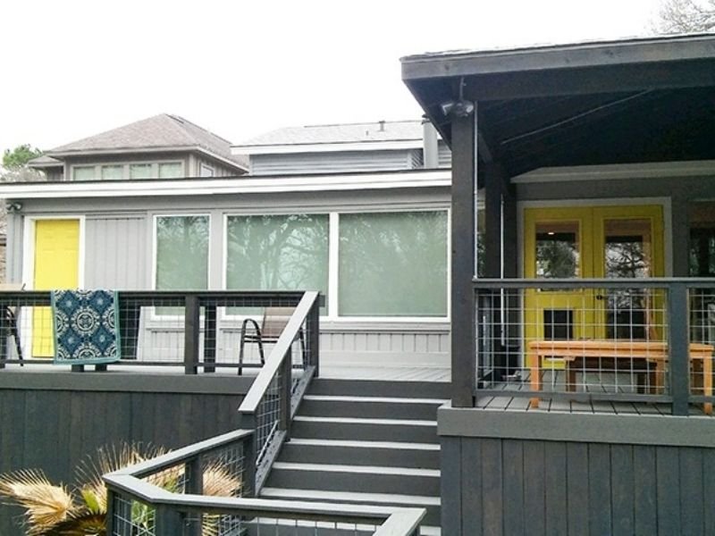 painted housegray with yellow accents