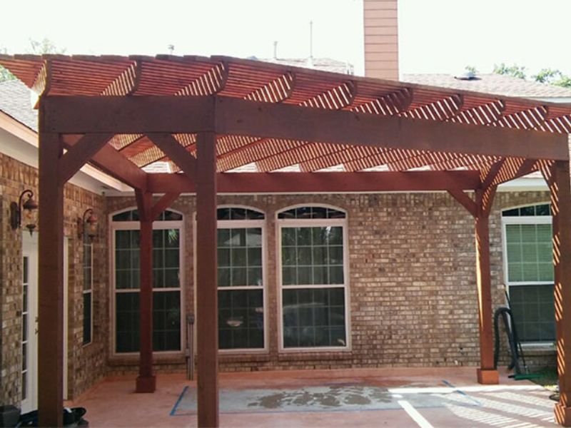 red covered deck
