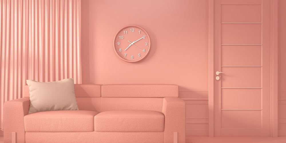 Coral-Colour-Living-Room
