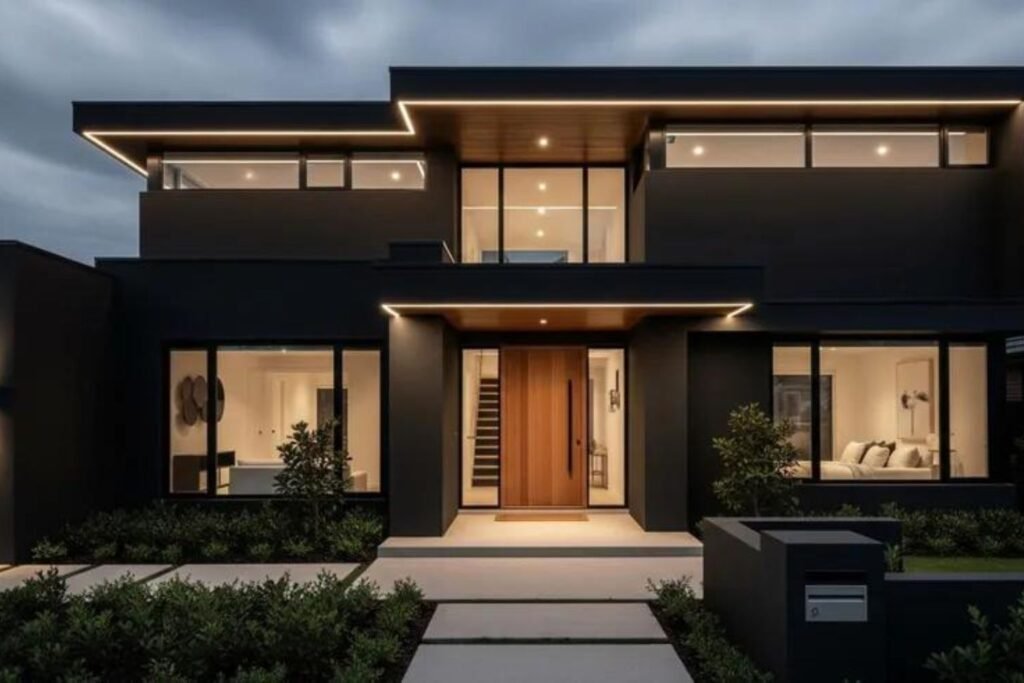 charcoal gray exterior home design