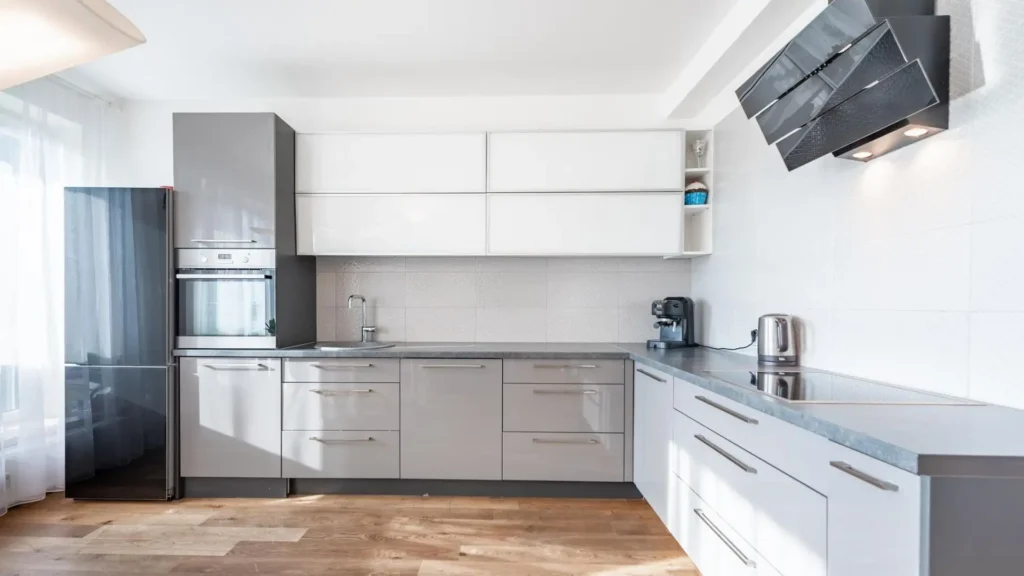 modern small kitchen remodel white cabinets