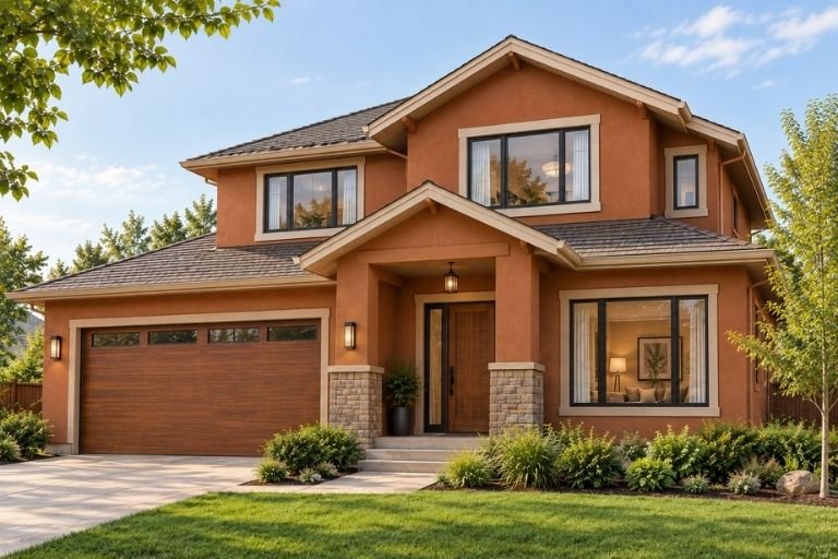Terracotta clay exterior home