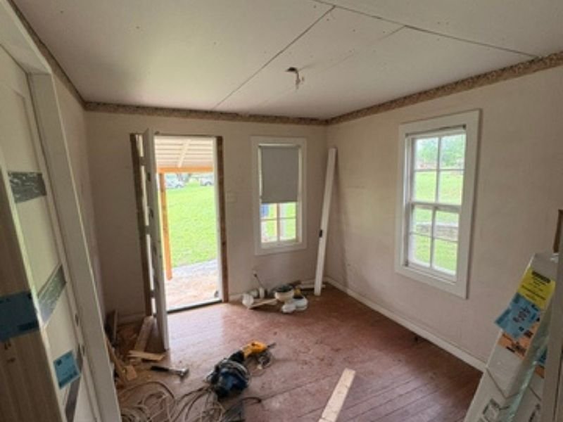 Finished living room interior