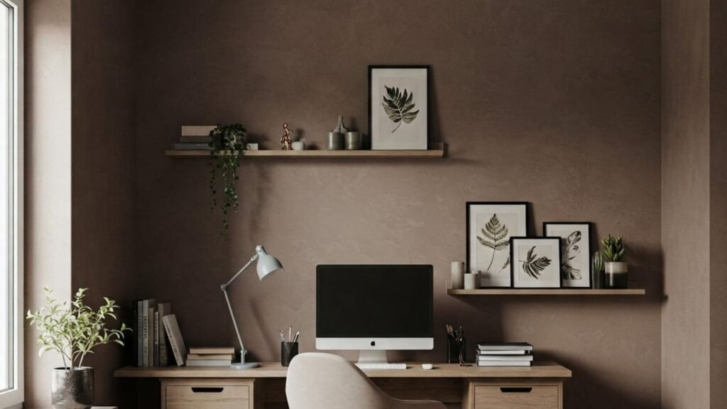 Mocha brown home office