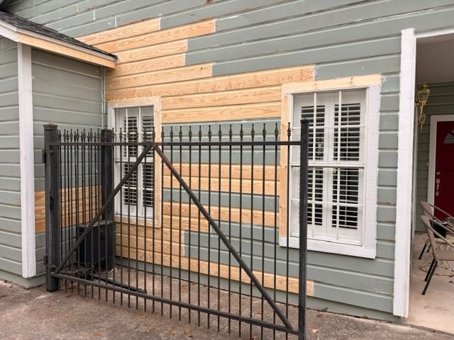 Wood Siding Installation Progress