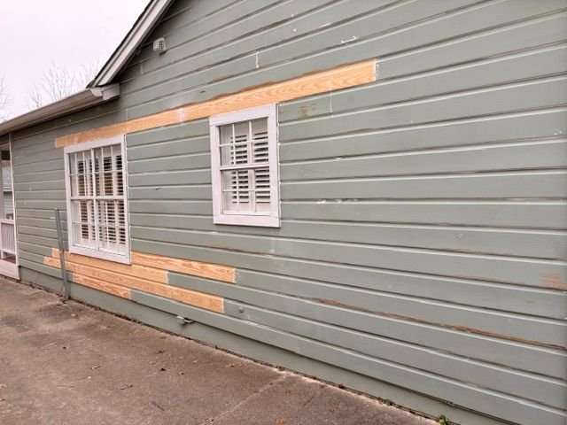 Wood Siding Repair Closeup
